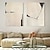 abordables Pinturas abstractas-Pintura abstracta wabi sabi en blanco y negro hecha a mano, arte de pared, obra de arte, pintura al óleo abstracta moderna, figuras geométricas, arte de pared para decoración del hogar