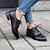 billige Oxfords til kvinner-brune brogue oxford-sko i imitert skinn for kvinner - leiligheter i vintagestil med snøring og vingespissdetaljer for uformelt eller formell bruk