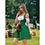 cheap Dirndl-Women&#039;s Carnival Oktoberfest Dirndl Beer Costume with Shirt and Apron Bavarian Wiesn Traditional Style