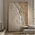 abordables Pinturas al óleo-pintura al óleo pintura wabi sabi pintado a mano arte beige grande pintura minimalista 3d marrón sobre lienzo textura 3d marrón arte de la pared arco beige neutro pintura de yeso