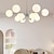 cheap Globe Design-LED Pendant Light 90/115cm 12/16-Light E27 Nordic Modern Sputnik Mid Century Pendant Lighting Metal Class Ceiling Light Fixture for Kitchen Dining Room Living Room 110-240V