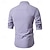 baratos Casual de negócios-Homens Camisa Social Camisa de colarinho chinês Camisa gola mandarim Camisa Popover Camisa casual Camisa de algodão Listrado Férias Havaiana Preto Branco Rosa Roxo Manga Longa Faixa Primavera &amp; Outono