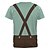 abordables camisetas-Cerveza Oktoberfest bávaro T-Shirt Lederhosen 3D Gráfico Para Hombre Adulto Carnaval Cerveza Oktoberfest Impresión 3D Fiesta Casual Diario