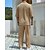 baratos Conjuntos de camisetas básicas masculinas-Homens Ternos-Camiseta Roupas de 2 peças Camiseta e Shorts Manga Curta Aberto para a Lateral Verão Tecido Moda Casual 2 Peças Férias Roupa Diária Para Noite Preto Azul Marron Top Tee para Homens