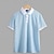 ieftine Polo clasic pentru bărbați-Bărbați Cămașă de golf polo tricotat Afaceri Casual Clasic Manșon scurt Modă Culoare solidă Buton Tricotat Vară Primăvară Fit regulat Albastru Deschis Alb Vișiniu Kaki Gri Cămașă de golf