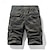 cheap Cargo Shorts-Men&#039;s Cargo Shorts Hiking Shorts Drawstring Zipper Pocket Multi Pocket Camouflage Letter Breathable Moisture Wicking Knee Length Casual Going out Casual Cargo Slim ArmyGreen Khaki Micro-elastic