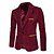 economico Blazer Classici da Uomo-Per uomo Blazer Affari Cocktail party Ricevimento di matrimonio Moda Casual Primavera &amp; Autunno Velluto a coste Semplice Tasca Bottoni Confortevole Monopetto Giacca Borgogna Blu marino Kaki