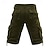 abordables Classique-Homme Short tactique Short Cargo Short Boutons Multi poche Plein Vestimentaire Longueur genou Extérieur du quotidien Camping et randonnée Mode Classique Noir Vert Véronèse