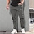 economico Pantaloni cargo-Per uomo Pantaloni cargo A cordoncino Vita elastica Multi tasca Liscio Indossabile Esterno Giornaliero Campeggio e hiking Di tendenza Classico Nero Verde militare
