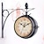 cheap Wall Accents-Hot Classic Retro Wall Clock Double Sided Outside Bracket Clock Home Decoration