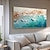 abordables Peintures paysages-Peinture à l&#039;huile 3D faite à la main texture bleu paysage marin peinture à l&#039;huile sur toile grande peinture à la main moderne abstraite plage peinture paysage acrylique vague peinture pour mur art