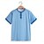 baratos Camiseta Henley Casual-Homens Camiseta T-shirt Tecido Slim plissado Colarinho Clerical Rua Férias Manga Curta Cordões Roupa Moda Designer Básico