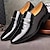 cheap Men&#039;s Slip-ons &amp; Loafers-Men&#039;s Black Patent Leather Loafers with Metal Decoration for Formal and Casual Wear