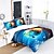 economico Set copripiumino-set copripiumino in 3 pezzi Galaxy Starry Sky Planet per la camera degli ospiti della camera da letto dell&#039;hotel, set confortevole di biancheria da letto