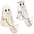 ieftine Decorațiuni de Halloween pentru suspendare și masă-Statuie de câine care plimbă fantoma de Halloween - decor statuie din rășină de Halloween realizată manual, rășină durabilă pentru uz interior și exterior, perfectă pentru decor rustic, fermă sau cabană, ideală pentru patul copiilor