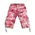 billige Klassisk-Herre Taktiske shorts Cargoshorts Camo Shorts Shorts Knapper Multi lomme Kamuflasje Kamuflasje Farge Anvendelig Kort Daglig utendørs Camping &amp; Vandring Mote Klassisk Blå Rød