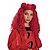 abordables Perruques pour enfants-perruque de costume rouge descendants 4 pour filles perruques de fête de cosplay de carnaval