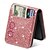 abordables Carcasas Samsung-teléfono Funda Para Samsung galaxia Z Flip 7 Z Flip 6 Z Flip 5 Z Flip 4 Z Flip 3 Gire la tapa Brillo ostentoso brillante Ranura para tarjetas Antigolpes Retro Cielo ordenador personal Cuero de PU