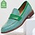 preiswerte Herrenpantoletten &amp; -slipper-lebendige grün-blaue geflochtene Loafer für Herren: perfekt für lässige Ausflüge und stilvolle Sommerveranstaltungen