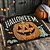 preiswerte Halloween Schlafzimmer-Halloween Dekoration Kürbis Krähe Fußmatte Küchenmatte Bodenmatte rutschfester Bereich Teppich Ölfester Teppich Indoor Outdoor Matte Schlafzimmer Dekor Badezimmermatte Eingangsteppich