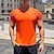 billiga Löpar-T-shirts och linnen-Herr T-shirt för jogging Gymtröja Kortärmad T-shirt Ledigt Fritids- Andningsfunktion Snabb tork Mjuk Gymträning Löpning Gång Sportkläder Sportkläder Solid färg Gul Marinblå Orange