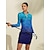 cheap Designer Collection-Women&#039;s Golf Polo Shirt Blue Short Sleeve Top Ladies Golf Attire Clothes Outfits Wear Apparel