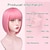 voordelige Feestpruiken-Korte Bob Perukken met Pony - Rechte bob peruk voor vrouwen 30cm Synthetische peruk Warmtebestendige Vezel Haar Natuurlijke Halloween Cosplay Feest Perukken