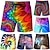 economico Stampa Geometrica-Per uomo Grafico Sfumatura Costumi da bagno Pantaloncini da mare Pantaloncini da Surf Misura del girovita medio Moda Hawaiano Boho Casuale Quotidiano Spiaggia Coulisse Elastico in vita Stampa 3D