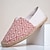 cheap Men&#039;s Slip-ons &amp; Loafers-Women&#039;s Red and White Patterned Espadrilles – Comfortable Slip-On Canvas Shoes with Natural Jute Sole for Summer