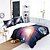 economico Set copripiumino-set copripiumino in 3 pezzi Galaxy Starry Sky Planet per la camera degli ospiti della camera da letto dell&#039;hotel, set confortevole di biancheria da letto