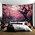 cheap Halloween Wall Tapestries-Pink Halloween Decorations Forest Hanging Tapestry Wall Art Large Tapestry Mural Decor Photograph Backdrop Blanket Curtain Home Bedroom Living Room Decoration