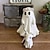 ieftine Decorațiuni de Halloween pentru suspendare și masă-Statuie de câine care plimbă fantoma de Halloween - decor statuie din rășină de Halloween realizată manual, rășină durabilă pentru uz interior și exterior, perfectă pentru decor rustic, fermă sau cabană, ideală pentru patul copiilor