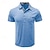 cheap Men&#039;s Classic Polo-Men&#039;s Business Polo Golf Shirt Work Business Lapel Classic Short Sleeve Basic Modern Color Block Patchwork Button Spring &amp; Summer Regular Fit Light Blue Black Light Grey Green Khaki Dark Blue