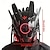 levne Novinky-kyberpunková maska maska kulaté světlo křídlo cop music festival led light mask cosplay
