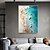 abordables Peintures paysages-Peinture à l&#039;huile 3D faite à la main texture bleu paysage marin peinture à l&#039;huile sur toile grande peinture à la main moderne abstraite plage peinture paysage acrylique vague peinture pour mur art
