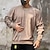 abordables Sweat-shirts basiques-Homme Sweat-shirt Noir Marron Kaki Gris Col ras du cou Uni Sport &amp; Loisir Quotidien Fête Coton Streetwear Basique Occasionnel Printemps &amp; Automne Vêtement Tenue Pulls Capuche Pulls molletonnés manche