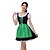 abordables Dirndl-Oktoberfest Vestidos Falda acampanada Trachtenkleader Mucama Alemán Munich prados Mujer Paño de estilo tradicional Vestido Delantal