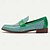 preiswerte Herrenpantoletten &amp; -slipper-lebendige grün-blaue geflochtene Loafer für Herren: perfekt für lässige Ausflüge und stilvolle Sommerveranstaltungen