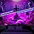 baratos tapeçarias de parede de halloween-Tecido de Halloween Caveiras Tecido de Luz Negra Reativo UV Brilho no Escuro Cemitério Nebuloso Pendurado Arte de Parede Mural para Sala de Estar Quarto
