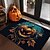 abordables Habitación de Halloween-Decoraciones de Halloween, felpudo de espantapájaros de calabaza, alfombra de cocina, alfombra antideslizante, alfombra a prueba de aceite, alfombra interior y exterior, decoración de dormitorio,