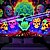billiga halloween väggtapeter-blacklight gobeläng uv-reaktivt sken i det mörka trädet av dödskallar trippy berg dimmigt hängande gobeläng väggkonst väggmålning för vardagsrum sovrum