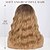 economico Parrucche da festa-Parrucca Ombre Marrone con Frangia per Donne Parrucca Bob Lunghezza Spalla Ondulata Affascinante Parrucche Sintetiche con Capelli Ricci Resistenti al Calore Parrucche di Halloween