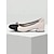 economico Scarpe col tacco da donna-décolleté da donna con tacco largo con dettaglio fiocco bicolore: comodi tacchi bassi per l&#039;ufficio e l&#039;abbigliamento casual