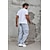 preiswerte Cargohosen-Herren Cargo-Hosen Jogginghose Chinos Tasche Gerader Schnitt Elastischer Bund Einfarbig tragbar Weich Volle Länge Täglich Heim Outdoor Sport Einfach Schwarz Marineblau Mikroelastisch