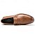 abordables Chaussures Sans Lacets &amp; Mocassins Homme-mocassins classiques en cuir marron pour hommes - chaussures habillées confortables à enfiler pour le travail et les vêtements décontractés