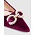 economico Formale-décolleté da donna con tacco a gattino in velluto bordeaux con fiocco di perle - scarpe eleganti per feste, matrimoni ed eventi speciali