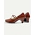 cheap Women&#039;s Heels-Women&#039;s Vintage Brown T-Strap Heels with Classic Design - Ideal for Office, Parties, and Formal Events