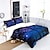 economico Set copripiumino-set copripiumino in 3 pezzi Galaxy Starry Sky Planet per la camera degli ospiti della camera da letto dell&#039;hotel, set confortevole di biancheria da letto