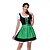 abordables Dirndl-Oktoberfest Vestidos Falda acampanada Trachtenkleader Mucama Alemán Munich prados Mujer Paño de estilo tradicional Vestido Delantal
