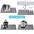 abordables Almacenamiento para la cocina-Juego de tapetes de café de silicona con bordes elevados: tapete para barra de café para encimera, accesorios de café que se ajustan debajo de la cafetera espresso, tapete para secar platos, utensilio